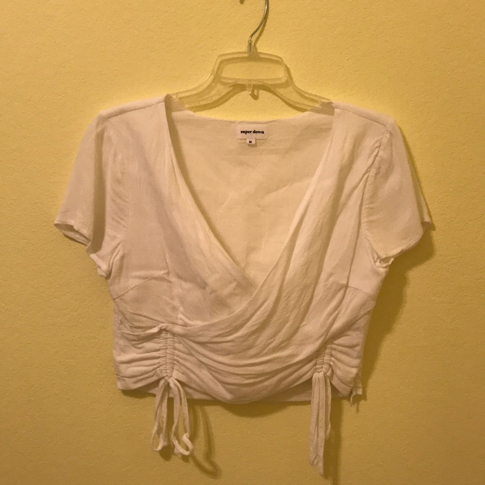FREE SHIPPING. White superdown top never worn